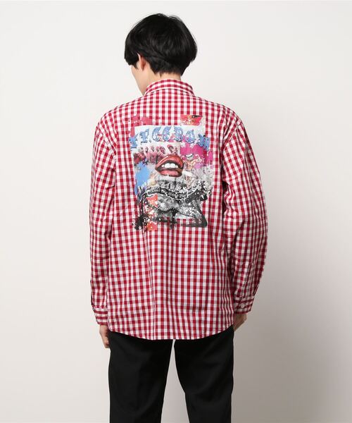 Kare/ME（カーミー）の「Kare/ME（カーミー）別注プリントチェックシャツ（シャツ/ブラウス・メンズ・レッド/ブラック・SMALL/MEDIUM/LARGE）」の15枚目の写真
