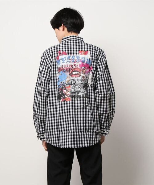 Kare/ME（カーミー）の「Kare/ME（カーミー）別注プリントチェックシャツ（シャツ/ブラウス・メンズ・レッド/ブラック・SMALL/MEDIUM/LARGE）」の16枚目の写真