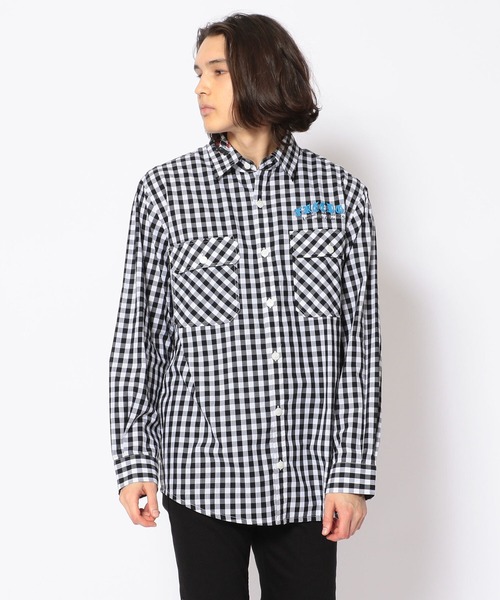 Kare/ME（カーミー）の「Kare/ME（カーミー）別注プリントチェックシャツ（シャツ/ブラウス・メンズ・レッド/ブラック・SMALL/MEDIUM/LARGE）」の17枚目の写真