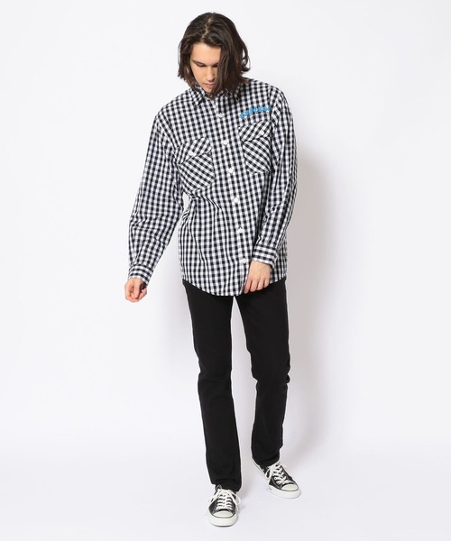 Kare/ME（カーミー）の「Kare/ME（カーミー）別注プリントチェックシャツ（シャツ/ブラウス・メンズ・レッド/ブラック・SMALL/MEDIUM/LARGE）」の3枚目の写真