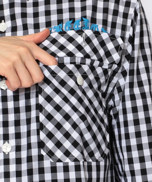 Kare/ME（カーミー）の「Kare/ME（カーミー）別注プリントチェックシャツ（シャツ/ブラウス・メンズ・レッド/ブラック・SMALL/MEDIUM/LARGE）」の8枚目の写真