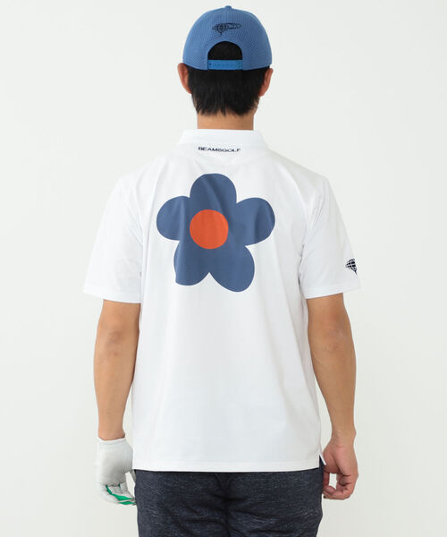新品 BEAMSGOLF バック フラワー プリント ポロシャツ MEN＞BEAMS GOLF ORANGE LABEL / フラワー バックプリント