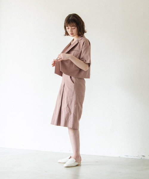 idem（イデム）の「【ZOZOTOWN限定】tuck half pants/タックハーフパンツ【Sサイズ展開あり】（その他パンツ・レディース・ブラック/アイボリー/スモークピンク・SMALL/FREE）」の17枚目の写真