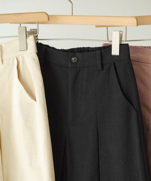 idem（イデム）の「【ZOZOTOWN限定】tuck half pants/タックハーフパンツ【Sサイズ展開あり】（その他パンツ・レディース・ブラック/アイボリー/スモークピンク・SMALL/FREE）」の20枚目の写真