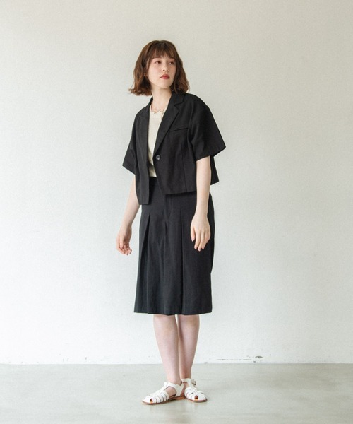 idem（イデム）の「【ZOZOTOWN限定】tuck half pants/タックハーフパンツ【Sサイズ展開あり】（その他パンツ・レディース・ブラック/アイボリー/スモークピンク・SMALL/FREE）」の19枚目の写真