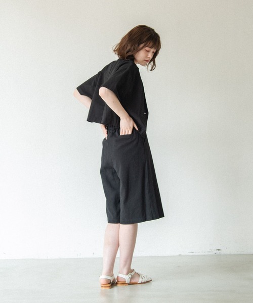 idem（イデム）の「【ZOZOTOWN限定】tuck half pants/タックハーフパンツ【Sサイズ展開あり】（その他パンツ・レディース・ブラック/アイボリー/スモークピンク・SMALL/FREE）」の16枚目の写真