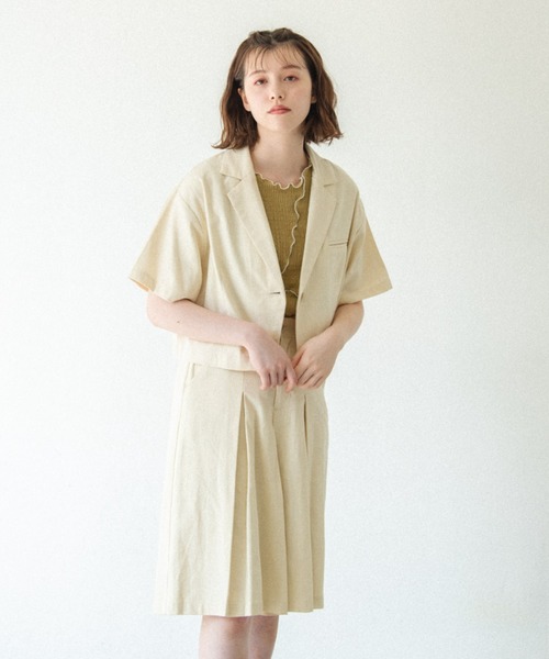 idem（イデム）の「【ZOZOTOWN限定】tuck half pants/タックハーフパンツ【Sサイズ展開あり】（その他パンツ・レディース・ブラック/アイボリー/スモークピンク・SMALL/FREE）」の14枚目の写真