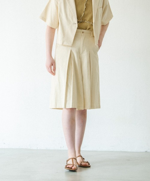 idem（イデム）の「【ZOZOTOWN限定】tuck half pants/タックハーフパンツ【Sサイズ展開あり】（その他パンツ・レディース・ブラック/アイボリー/スモークピンク・SMALL/FREE）」の21枚目の写真