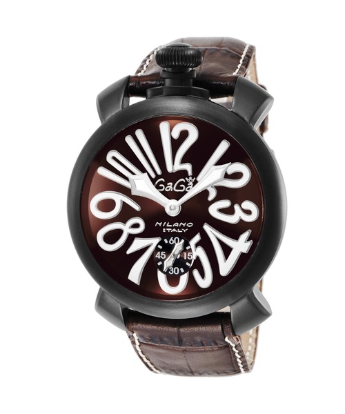セール Gaga Milano ガガミラノ Manuale48mm Milano ガガミラノ Milano ガガミラノ のファッション Gaga 腕時計 メンズ アナログ腕時計 5014s Brw メンズ Gag 5014s Brw をセール価格で購入できます World 腕時計 直売値下げ の