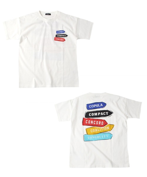 GLAZOS（グラソス）の「天竺・ドロップショルダーサインボードプリント半袖Tシャツ（Tシャツ/カットソー・キッズ・ブラック/オフホワイト・140cm/130cm/170cm/150cm/160cm）」の5枚目の写真