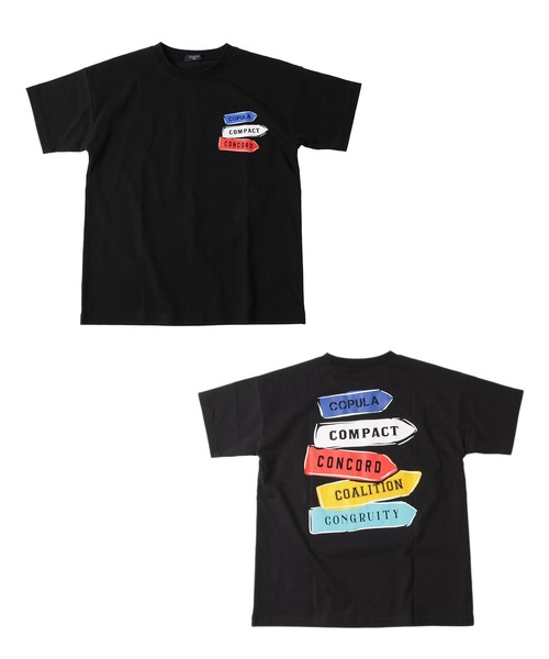 GLAZOS（グラソス）の「天竺・ドロップショルダーサインボードプリント半袖Tシャツ（Tシャツ/カットソー・キッズ・ブラック/オフホワイト・140cm/130cm/170cm/150cm/160cm）」の12枚目の写真
