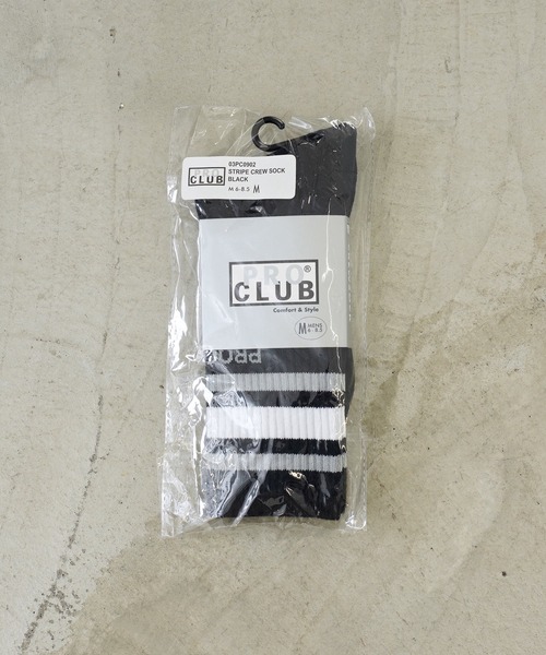 PRO CLUB （プロクラブ）の「PRO CLUB / プロクラブ STRIPE CREW SOCKS ストライプライン ソックス（ソックス/靴下・メンズ・その他1/その他2/その他4/その他5/その他3・MEDIUM/LARGE）」の2枚目の写真