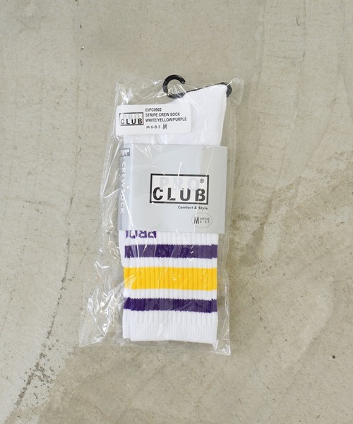 PRO CLUB （プロクラブ）の「PRO CLUB / プロクラブ STRIPE CREW SOCKS ストライプライン ソックス（ソックス/靴下・メンズ・その他1/その他2/その他4/その他5/その他3・MEDIUM/LARGE）」の5枚目の写真