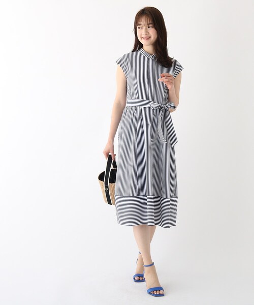 期間限定お値下げ！CELFORDストライプワンピース 38サイズ index（インデックス）の「◇エステルブロードストライプワンピース