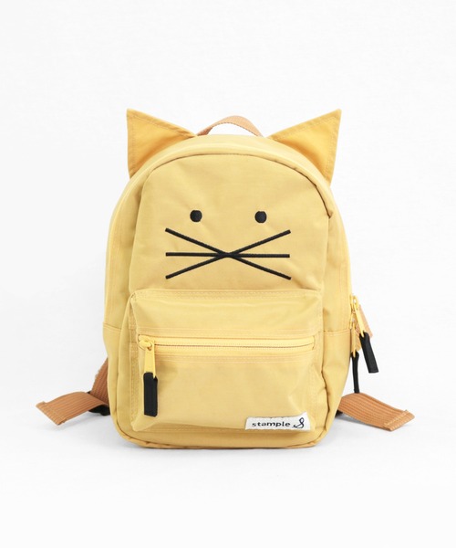 stample（スタンプル）の「ナイロン ネコ ベビーリュック（バックパック/リュック・キッズ・グレー/マスタード/ネイビー・F）」の3枚目の写真