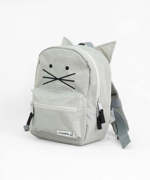 stample（スタンプル）の「ナイロン ネコ ベビーリュック（バックパック/リュック・キッズ・グレー/マスタード/ネイビー・F）」の9枚目の写真