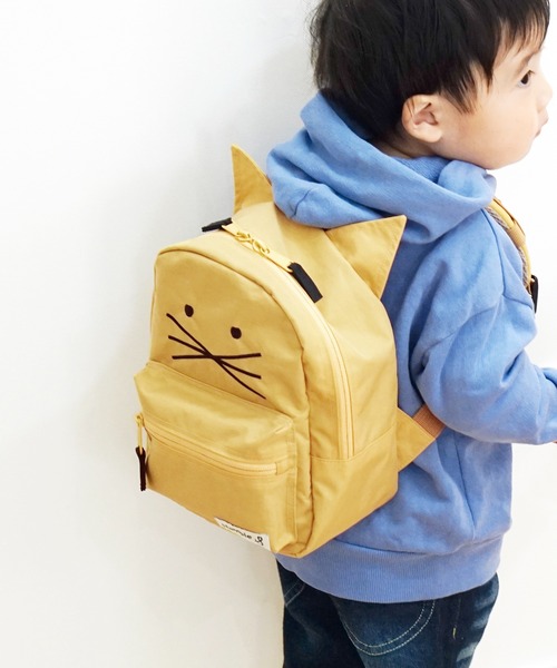 stample（スタンプル）の「ナイロン ネコ ベビーリュック（バックパック/リュック・キッズ・グレー/マスタード/ネイビー・F）」の17枚目の写真