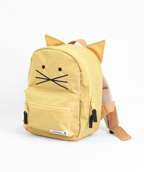 stample（スタンプル）の「ナイロン ネコ ベビーリュック（バックパック/リュック・キッズ・グレー/マスタード/ネイビー・F）」の7枚目の写真