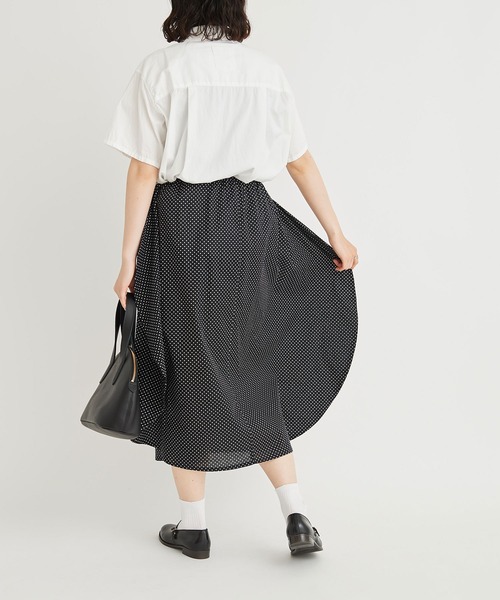 I am I in fact...(アイアムアイインファクト)の「Recycle OX 数字刺繍 半袖シャツ(シャツ/ブラウス・レディース・ネイビー/ホワイト・FREE)」の15枚目の写真