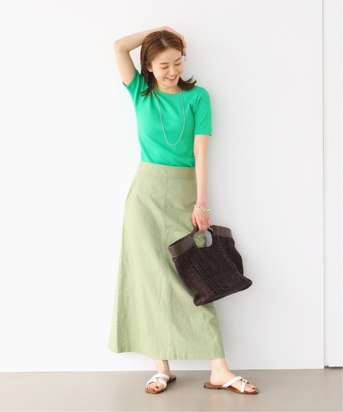 セール】《追加》コットンリネンオックストラペーズスカート