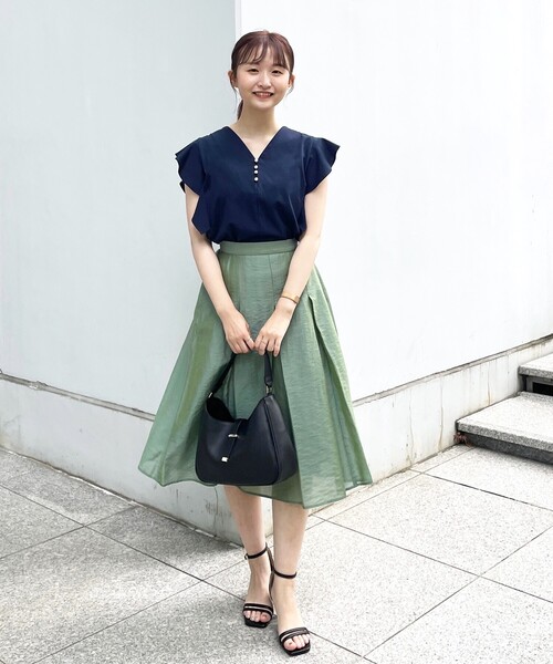 index（インデックス）の「◇シャンブレーフレアスカート【WEB限定