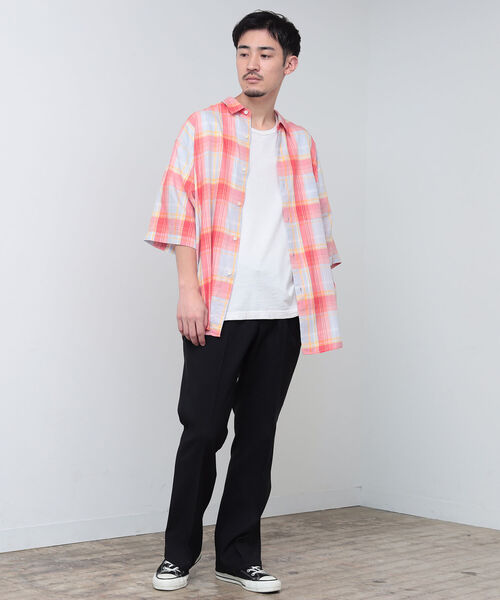 BEAMS（ビームス）の「BEAMS / チェック イージー ミニレギュラーカラー シャツ（シャツ/ブラウス・メンズ・ネイビー/サックスブルー/グリーン・MEDIUM/X-LARGE/SMALL/LARGE）」の8枚目の写真