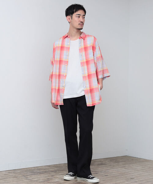 BEAMS（ビームス）の「BEAMS / チェック イージー ミニレギュラーカラー シャツ（シャツ/ブラウス・メンズ・ネイビー/サックスブルー/グリーン・MEDIUM/X-LARGE/SMALL/LARGE）」の9枚目の写真