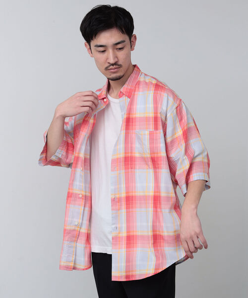 BEAMS（ビームス）の「BEAMS / チェック イージー ミニレギュラーカラー シャツ（シャツ/ブラウス・メンズ・ネイビー/サックスブルー/グリーン・MEDIUM/X-LARGE/SMALL/LARGE）」の10枚目の写真