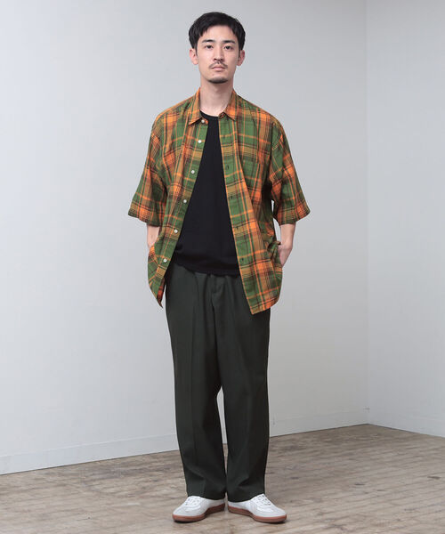 BEAMS（ビームス）の「BEAMS / チェック イージー ミニレギュラーカラー シャツ（シャツ/ブラウス・メンズ・ネイビー/サックスブルー/グリーン・MEDIUM/X-LARGE/SMALL/LARGE）」の16枚目の写真