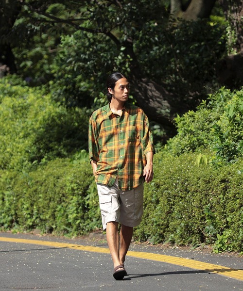 BEAMS（ビームス）の「BEAMS / チェック イージー ミニレギュラーカラー シャツ（シャツ/ブラウス・メンズ・ネイビー/サックスブルー/グリーン・MEDIUM/X-LARGE/SMALL/LARGE）」の4枚目の写真