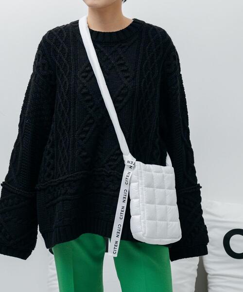 CITEN（シテン）の「＜CITEN＞パデッドキルティング MINI ショルダーバッグ（ショルダーバッグ・レディース・ホワイト/ライトブルー/ブラック/ケリー・FREE）」の6枚目の写真