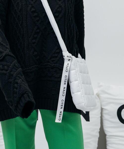 CITEN（シテン）の「＜CITEN＞パデッドキルティング MINI ショルダーバッグ（ショルダーバッグ・レディース・ホワイト/ライトブルー/ブラック/ケリー・FREE）」の7枚目の写真