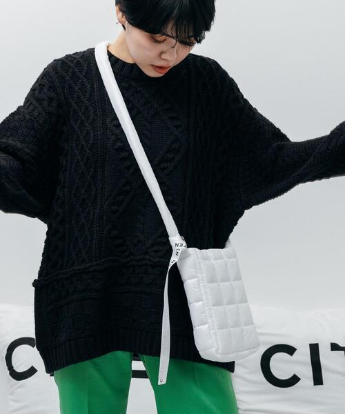 CITEN（シテン）の「＜CITEN＞パデッドキルティング MINI ショルダーバッグ（ショルダーバッグ・レディース・ホワイト/ライトブルー/ブラック/ケリー・FREE）」の8枚目の写真