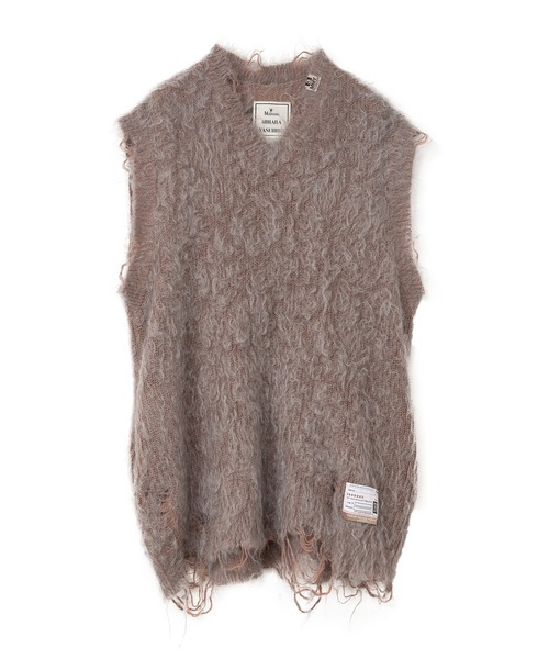 Maison MIHARA YASUHIRO(メゾンミハラヤスヒロ)の「Brushed Kint Vest(ベスト・レディース・チャコール/グレー・FREE)」の2枚目の写真