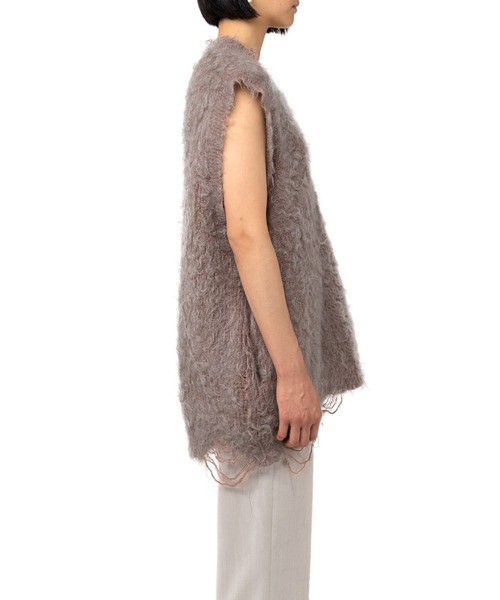 Maison MIHARA YASUHIRO(メゾンミハラヤスヒロ)の「Brushed Kint Vest(ベスト・レディース・チャコール/グレー・FREE)」の6枚目の写真