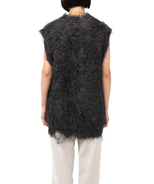 Maison MIHARA YASUHIRO(メゾンミハラヤスヒロ)の「Brushed Kint Vest(ベスト・レディース・チャコール/グレー・FREE)」の12枚目の写真