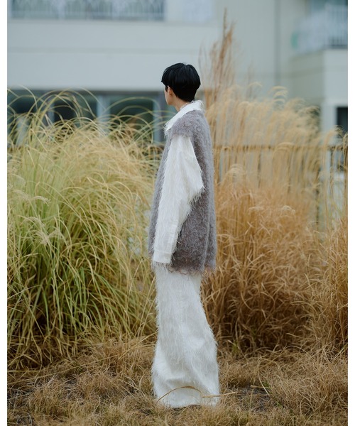 Maison MIHARA YASUHIRO(メゾンミハラヤスヒロ)の「Brushed Kint Vest(ベスト・レディース・チャコール/グレー・FREE)」の18枚目の写真
