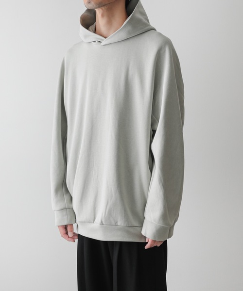 ATTACHMENT（アタッチメント）の「CO/PE ダブルニット フーディー / CO/PE DOUBLE KNIT HOODIE（パーカー・メンズ・ブラック/オフホワイト/ライトグリーン・1/2/3）」の5枚目の写真