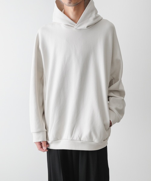 ATTACHMENT（アタッチメント）の「CO/PE ダブルニット フーディー / CO/PE DOUBLE KNIT HOODIE（パーカー・メンズ・ブラック/オフホワイト/ライトグリーン・1/2/3）」の13枚目の写真