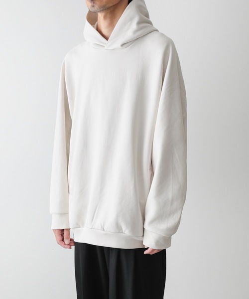 ATTACHMENT（アタッチメント）の「CO/PE ダブルニット フーディー / CO/PE DOUBLE KNIT HOODIE（パーカー・メンズ・ブラック/オフホワイト/ライトグリーン・1/2/3）」の14枚目の写真