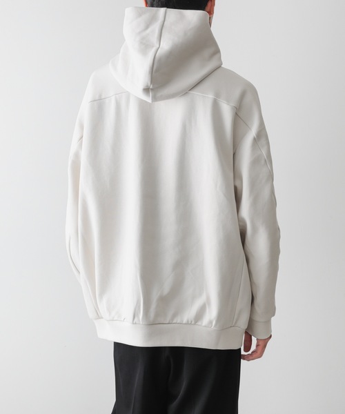 ATTACHMENT（アタッチメント）の「CO/PE ダブルニット フーディー / CO/PE DOUBLE KNIT HOODIE（パーカー・メンズ・ブラック/オフホワイト/ライトグリーン・1/2/3）」の16枚目の写真