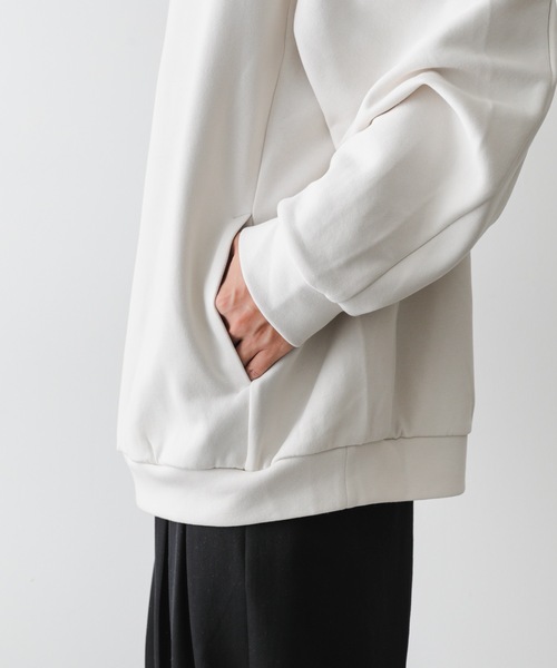 ATTACHMENT（アタッチメント）の「CO/PE ダブルニット フーディー / CO/PE DOUBLE KNIT HOODIE（パーカー・メンズ・ブラック/オフホワイト/ライトグリーン・1/2/3）」の18枚目の写真