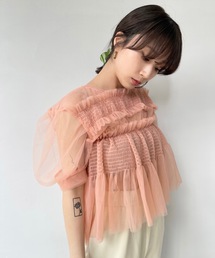 SANSeLF | シースルーパフスリーブトップス【SANSeLF】sanw22s095(その他トップス)