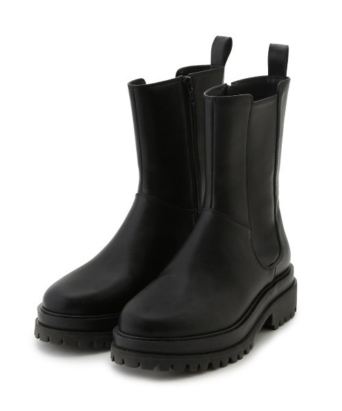 SNIDEL(スナイデル)の「Vibramサイドゴアブーツ(ブーツ・レディース・ブラック/モカ・SMALL/MEDIUM/LARGE)」の1枚目の写真
