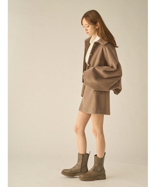 SNIDEL(スナイデル)の「Vibramサイドゴアブーツ(ブーツ・レディース・ブラック/モカ・SMALL/MEDIUM/LARGE)」の4枚目の写真