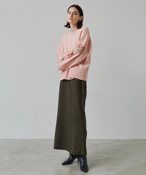 Aunt Marie's（アントマリーズ）の「クルーネックカラーニット（ニット/セーター・レディース・ホワイト/ブラック/ベージュ/ピンク・FREE）」の21枚目の写真