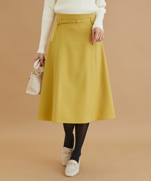 ROPE' PICNIC（ロペピクニック）の「ラナテックハイウエストフレアスカート（スカート・レディース・ブラック/ブラウン系その他3/ベージュ/グリーン/イエロー・36/38/40）」の5枚目の写真
