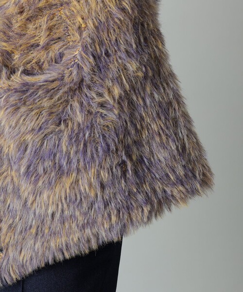 International Gallery BEAMS（インターナショナルギャラリービームス）の「IG / シャギーニット カーディガン（カーディガン/ボレロ・メンズ・パープル系その他/ブラウン系その他・M/L）」の7枚目の写真