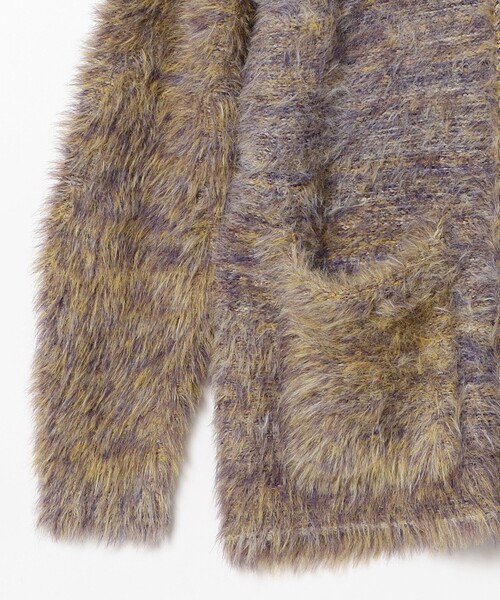 International Gallery BEAMS（インターナショナルギャラリービームス）の「IG / シャギーニット カーディガン（カーディガン/ボレロ・メンズ・パープル系その他/ブラウン系その他・M/L）」の21枚目の写真