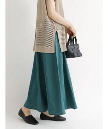 Samansa Mos2 blue | フレアロングスカート(スカート)